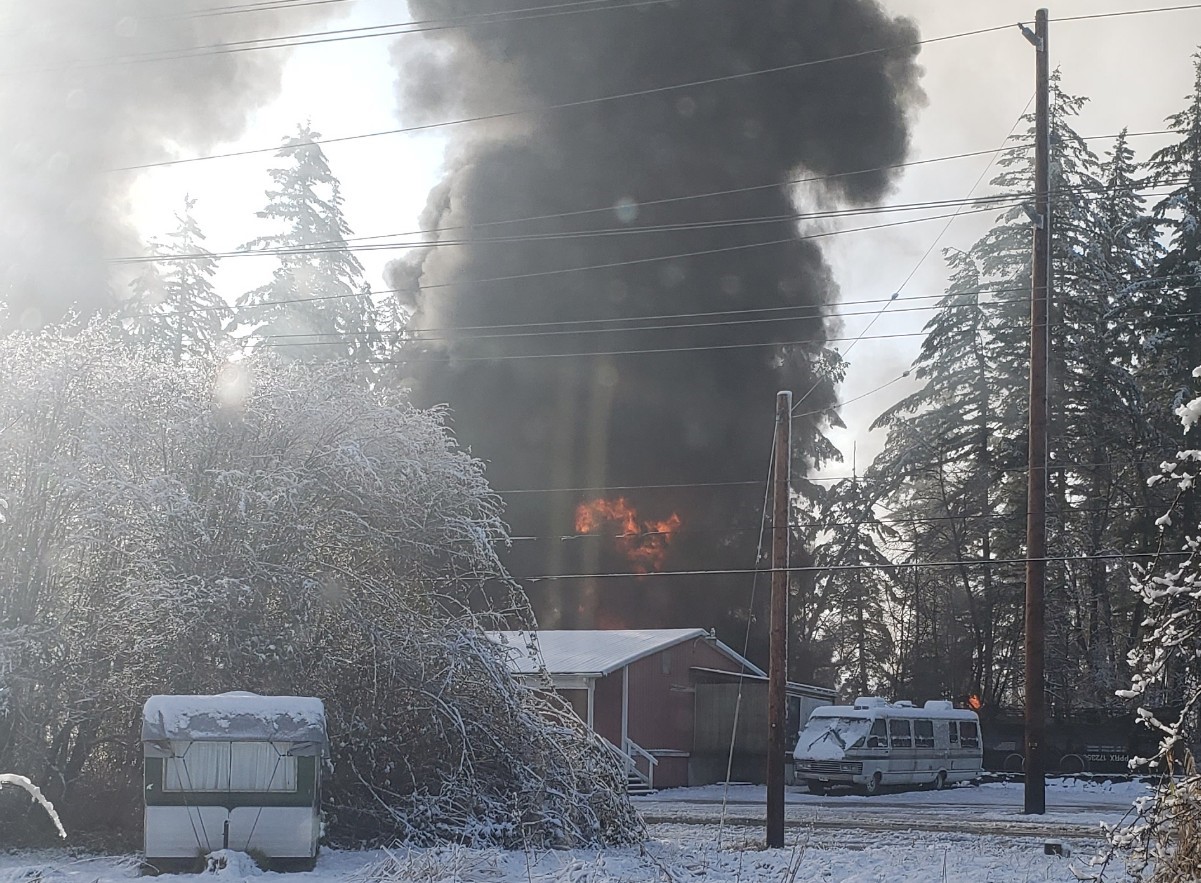 EVACUATION: Crude oil train derails and catches fire in Custer - Vimarsana News