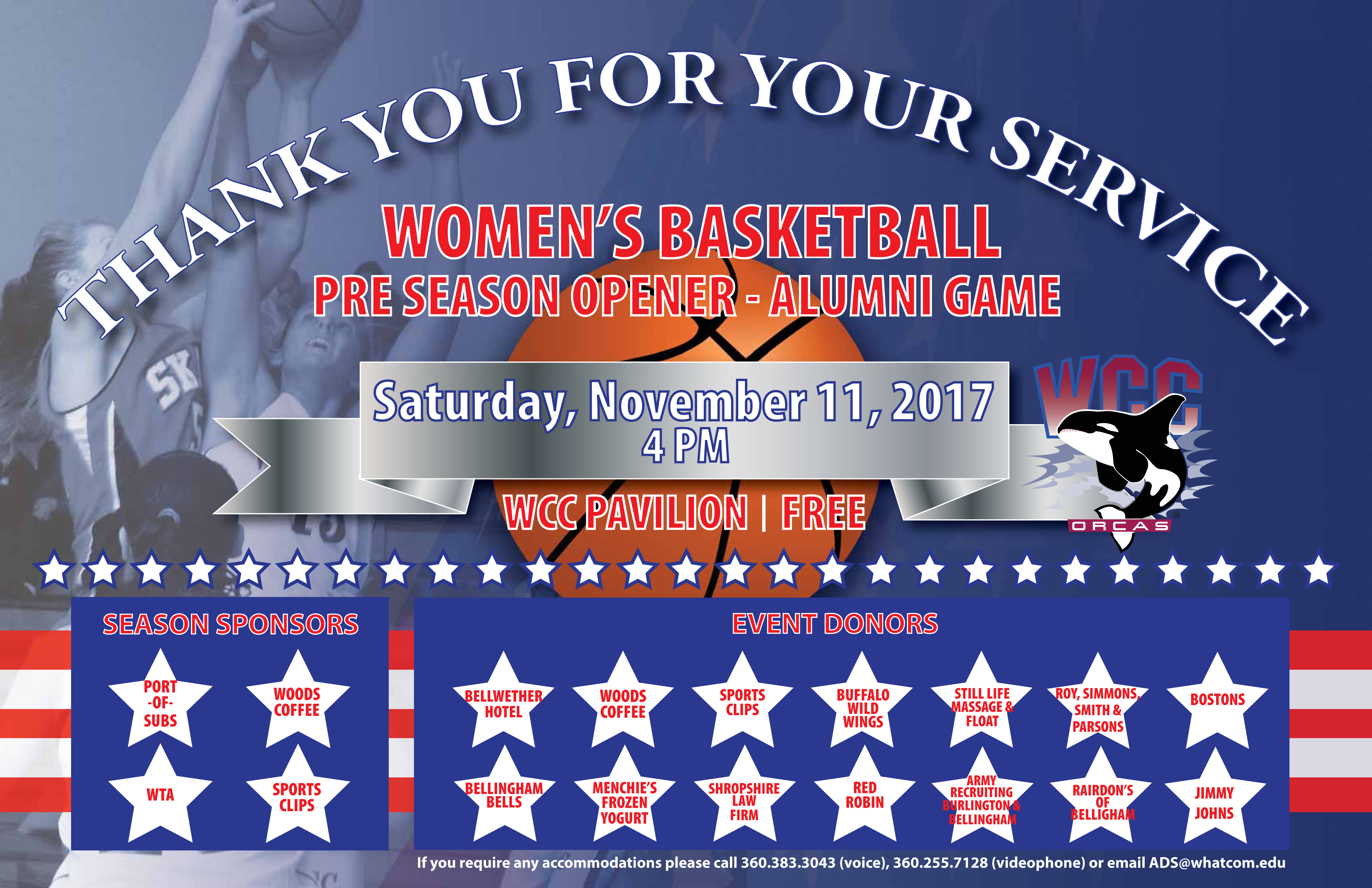 WCC hosts special basketball game honoring local veterans on Veterans Day
