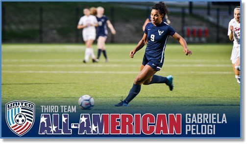 Gabriela Pelogi named united soccer coaches Third Team All-American
