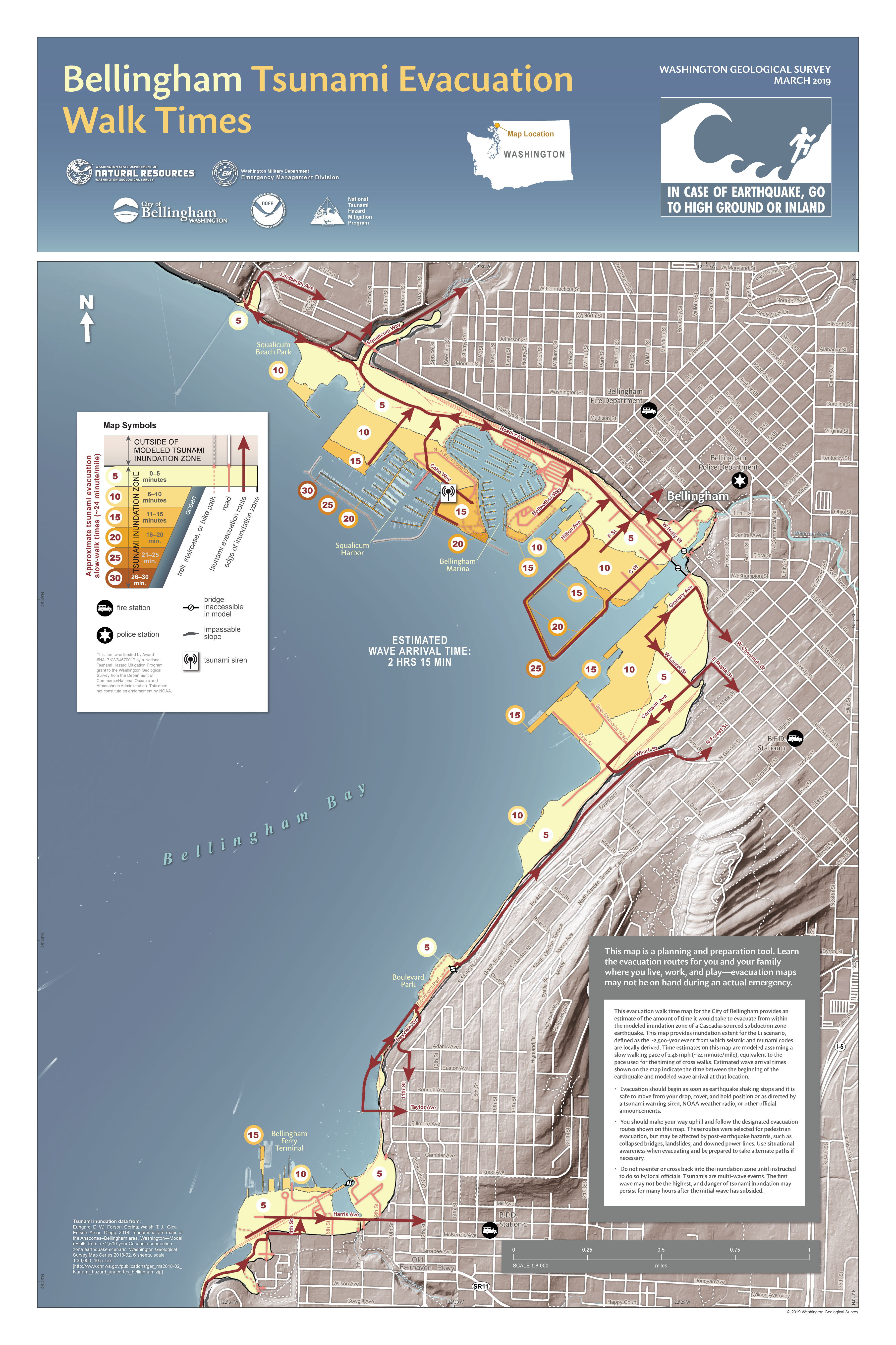 DNR releases maps with tsunami evacuation walk times
