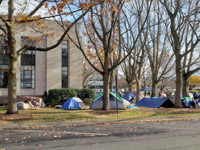 Homeless Bellingham City Hall