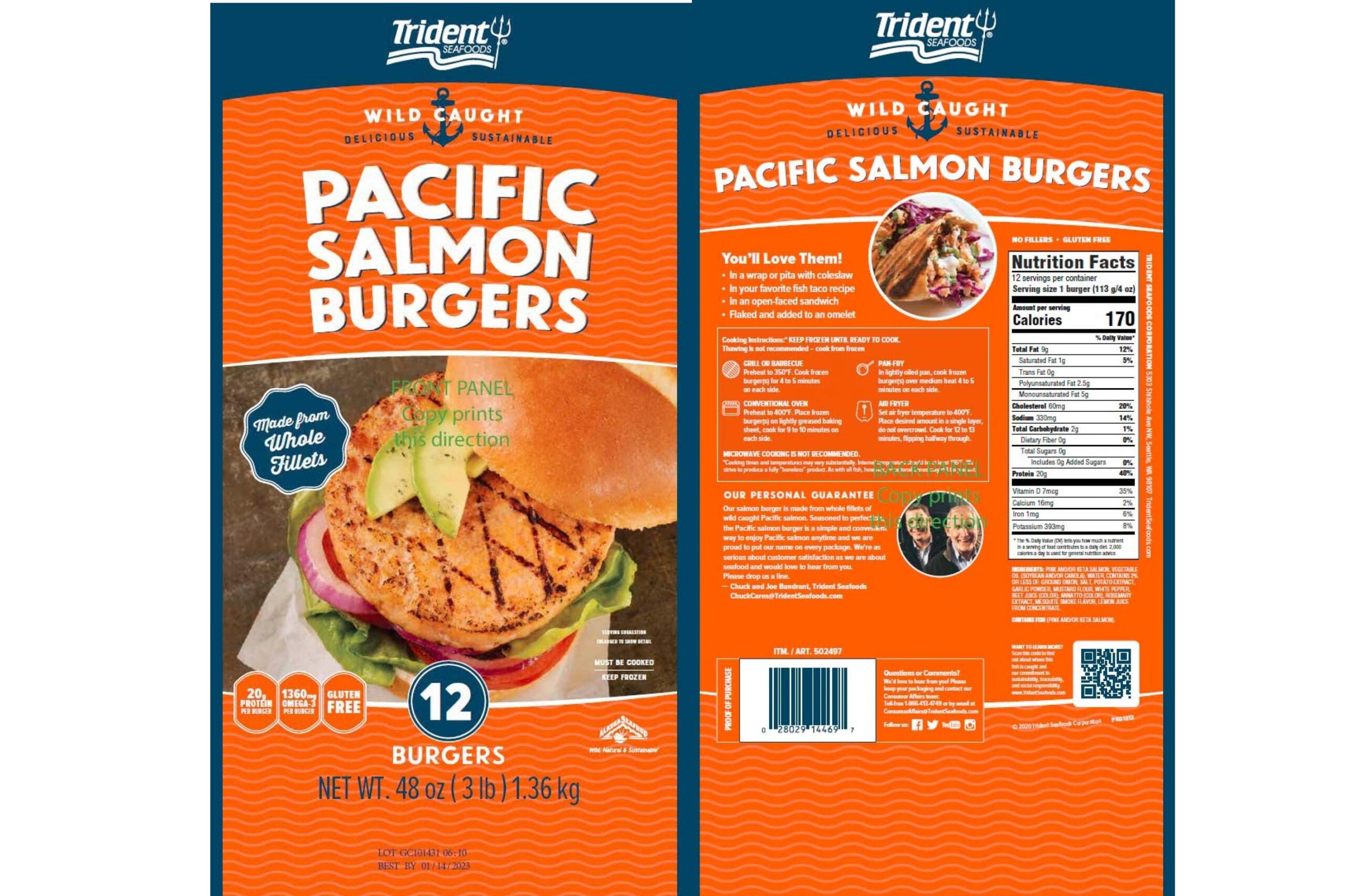 Trident recalls Costco salmon burgers