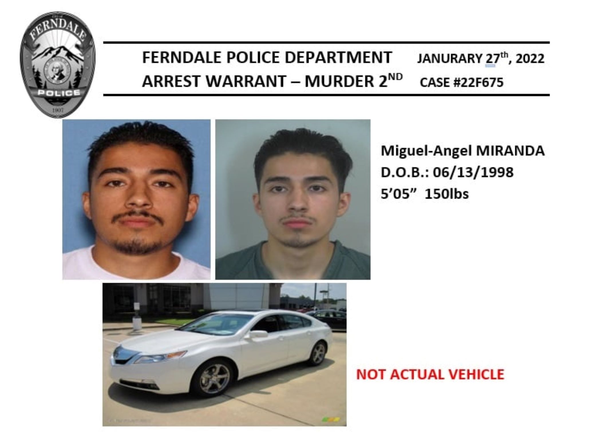 UPDATE: Ferndale murder suspect in custody in Phoenix UPDATE: Ferndale murder suspect in custody in Phoenix