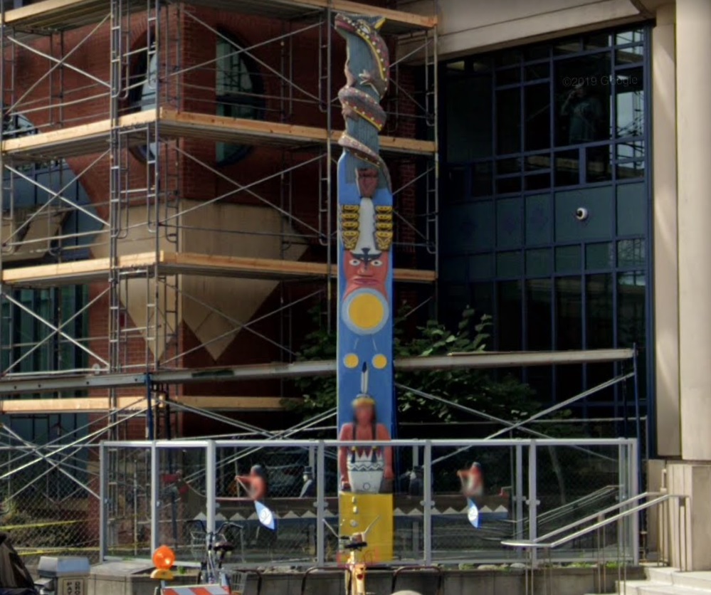 Restored Lummi Story Pole Reinstalled At Whatcom County Courthouse