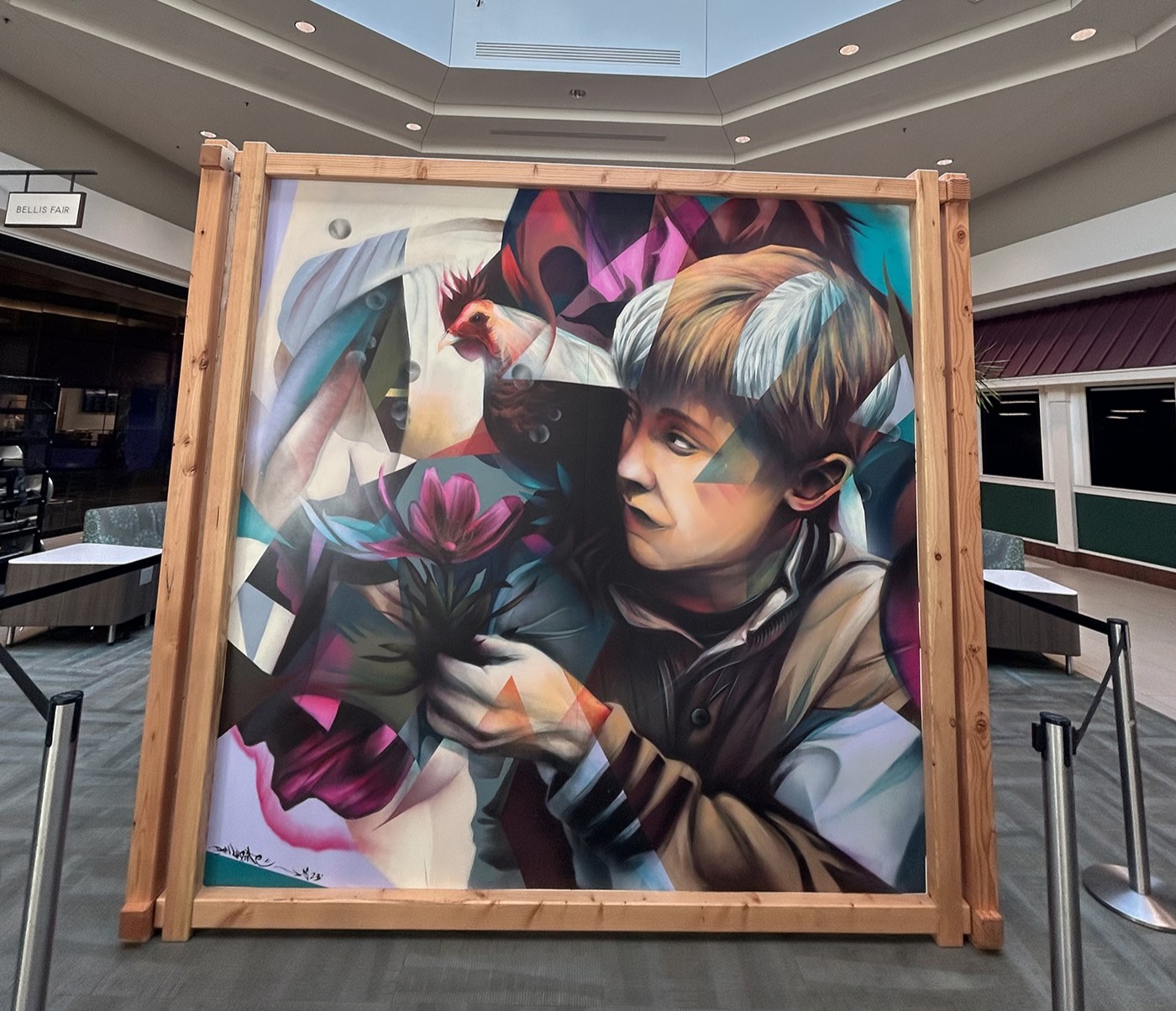 Paintings from Noisy Waters Mural Festival up for auction at Bellis Fair Mall